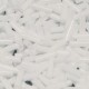 Miyuki Bugle 6mm Beads - White opaque matted ab BGL2-402FR